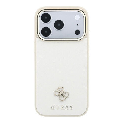 Guess Guess iPhone 18 Pro Max/iPhone 17 Pro Max Hartschalenhülle MagSafe Saffiano Kleines 4G-Logo Klassisches Logo - Beige