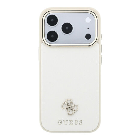 Guess Guess iPhone 18 Pro Max Back cover case - HC Magsafe Saffiano Small 4G And Classic - Beige Guess Guess iPhone 18 Pro Max Back cover case - HC Magsafe Saffiano Small 4G And Classic - Beige