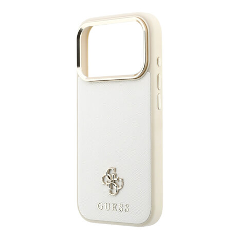Guess Guess iPhone 18 Pro Max Back cover case - HC Magsafe Saffiano Small 4G And Classic - Beige Guess Guess iPhone 18 Pro Max Back cover case - HC Magsafe Saffiano Small 4G And Classic - Beige