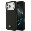 Lacoste Lacoste iPhone 18 Pro/iPhone 17 Pro Hartschalenhülle MagSafe PVC Petit Piqué Lackiertes Logo - Schwarz