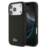 Lacoste Lacoste iPhone 18 Pro Back-Cover hul - HC Magsafe Petit Pique Pvc Lacquer Logo - Schwarz