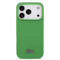 Lacoste Lacoste iPhone 18 Pro/iPhone 17 Pro Hartschalenhülle MagSafe PVC Petit Piqué Lackiertes Logo Estragon - Olivgrün