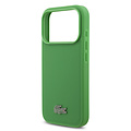 Lacoste Lacoste iPhone 18 Pro/iPhone 17 Pro Hartschalenhülle MagSafe PVC Petit Piqué Lackiertes Logo Estragon - Olivgrün