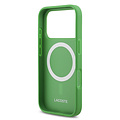 Lacoste Lacoste iPhone 18 Pro/iPhone 17 Pro Hartschalenhülle MagSafe PVC Petit Piqué Lackiertes Logo Estragon - Olivgrün