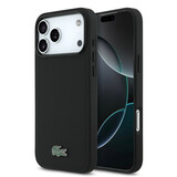 Lacoste Lacoste iPhone 18 Pro Max Back-Cover hul - HC Magsafe Petit Pique Pvc Lacquer Logo - Schwarz