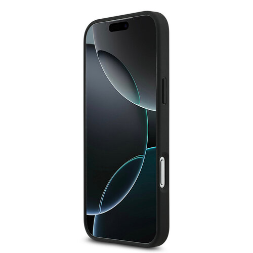 Lacoste Lacoste iPhone 18 Pro Max/iPhone 17 Pro Max Hartschalenhülle MagSafe PVC Petit Piqué Lackiertes Logo - Schwarz