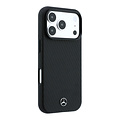 Mercedes-Benz Mercedes-Benz iPhone 18 Pro/iPhone 17 Pro Hartschalenhülle MagSafe PU-Kunstleder Teilbezug Holzoptik - Schwarz