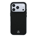Mercedes-Benz Mercedes-Benz iPhone 18 Pro/iPhone 17 Pro Hartschalenhülle MagSafe PU-Kunstleder Teilbezug Holzoptik - Schwarz
