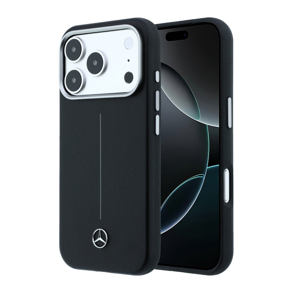 Mercedes-Benz Mercedes-Benz iPhone 18 Pro Max Back-Cover hul - HC Magsafe PU Leather Semi Wrap With Iconic Line - Schwarz Mercedes-Benz Mercedes-Benz iPhone 18 Pro Max Back-Cover hul - HC Magsafe PU Leather Semi Wrap With Iconic Line - Schwarz