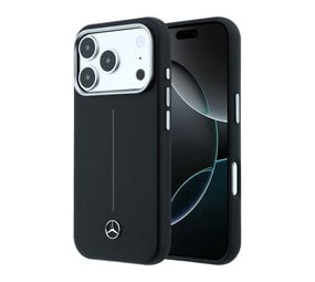 Mercedes-Benz Mercedes-Benz iPhone 18 Pro Max Back-Cover hul - HC Magsafe PU Leather Semi Wrap With Iconic Line - Schwarz Mercedes-Benz Mercedes-Benz iPhone 18 Pro Max Back-Cover hul - HC Magsafe PU Leather Semi Wrap With Iconic Line - Schwarz