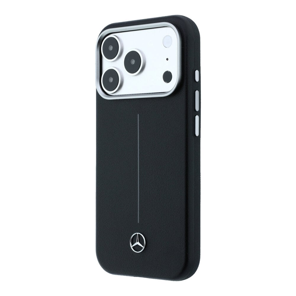 Mercedes-Benz Mercedes-Benz iPhone 18 Pro Max Back-Cover hul - HC Magsafe PU Leather Semi Wrap With Iconic Line - Schwarz Mercedes-Benz Mercedes-Benz iPhone 18 Pro Max Back-Cover hul - HC Magsafe PU Leather Semi Wrap With Iconic Line - Schwarz