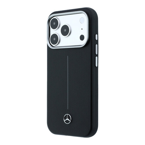 Mercedes-Benz Mercedes-Benz iPhone 18 Pro Max/iPhone 17 Pro Max Hartschalenhülle MagSafe PU-Kunstleder Teilbezug Ikonische Linie - Schwarz
