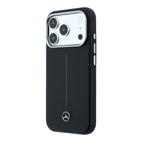 Mercedes-Benz Mercedes-Benz iPhone 18 Pro Max Back-Cover hul - HC Magsafe PU Leather Semi Wrap With Iconic Line - Schwarz Mercedes-Benz Mercedes-Benz iPhone 18 Pro Max Back-Cover hul - HC Magsafe PU Leather Semi Wrap With Iconic Line - Schwarz