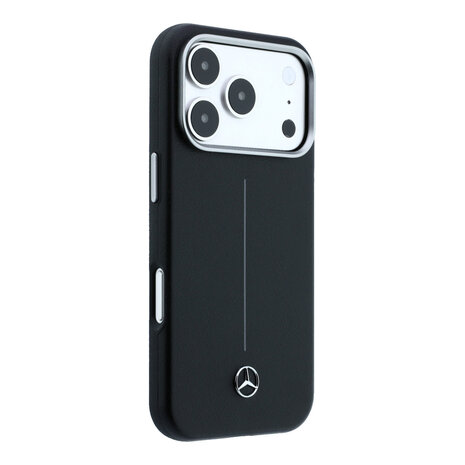 Mercedes-Benz Mercedes-Benz iPhone 18 Pro Max Back-Cover hul - HC Magsafe PU Leather Semi Wrap With Iconic Line - Schwarz Mercedes-Benz Mercedes-Benz iPhone 18 Pro Max Back-Cover hul - HC Magsafe PU Leather Semi Wrap With Iconic Line - Schwarz