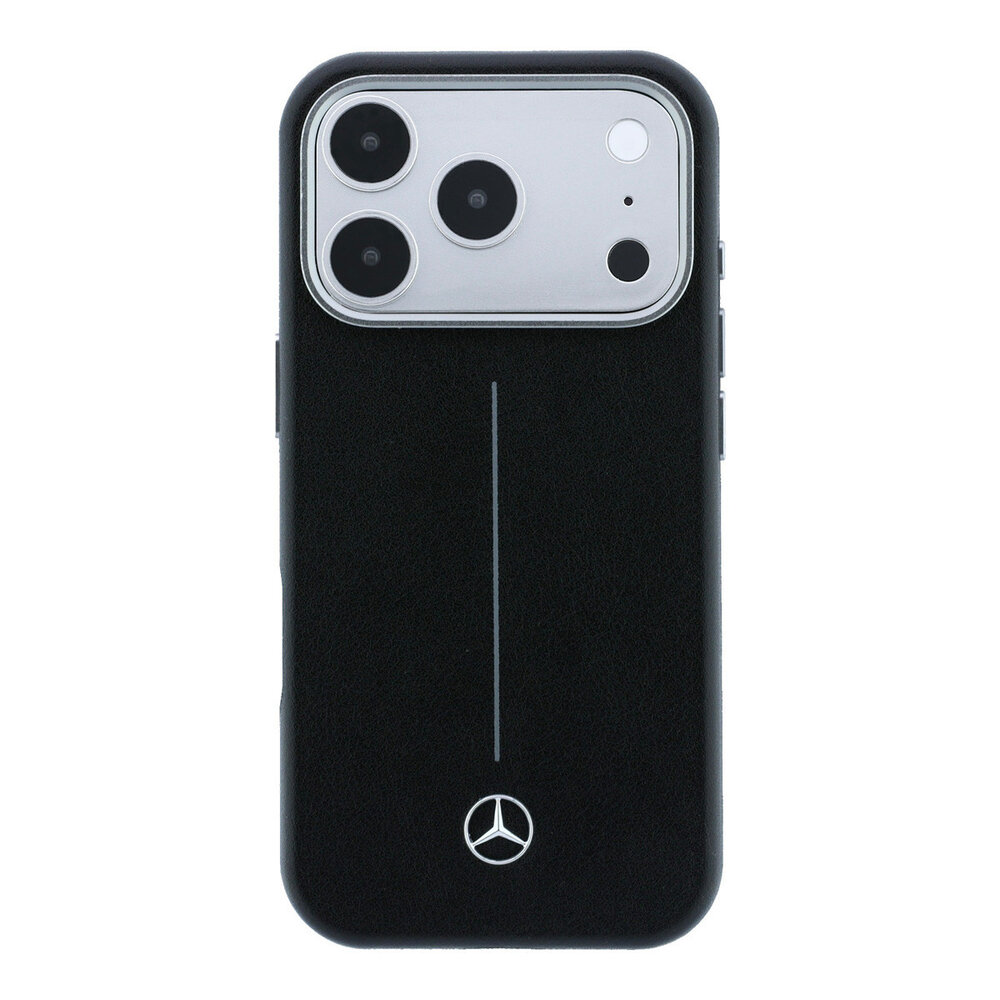 Mercedes-Benz Mercedes-Benz iPhone 18 Pro Max Back-Cover hul - HC Magsafe PU Leather Semi Wrap With Iconic Line - Schwarz Mercedes-Benz Mercedes-Benz iPhone 18 Pro Max Back-Cover hul - HC Magsafe PU Leather Semi Wrap With Iconic Line - Schwarz