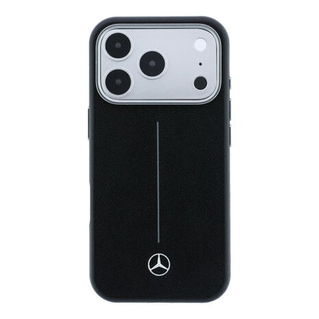 Mercedes-Benz Mercedes-Benz iPhone 18 Pro Max Back-Cover hul - HC Magsafe PU Leather Semi Wrap With Iconic Line - Schwarz Mercedes-Benz Mercedes-Benz iPhone 18 Pro Max Back-Cover hul - HC Magsafe PU Leather Semi Wrap With Iconic Line - Schwarz