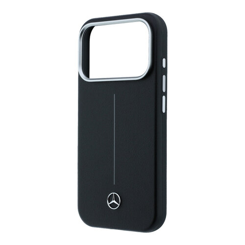 Mercedes-Benz Mercedes-Benz iPhone 18 Pro Max/iPhone 17 Pro Max Hartschalenhülle MagSafe PU-Kunstleder Teilbezug Ikonische Linie - Schwarz