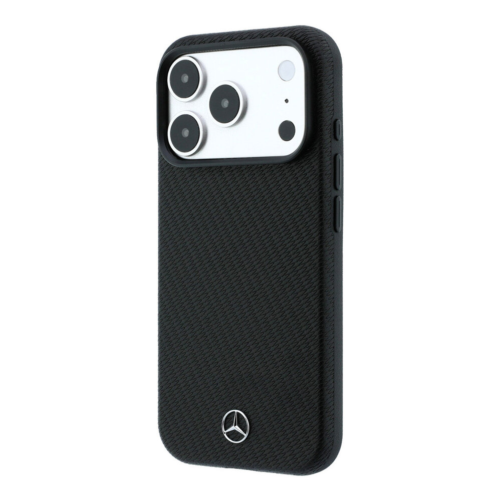 Mercedes-Benz Mercedes-Benz iPhone 18 Pro Max Back-Cover hul - HC Magsafe PU Leather Semi Wrap Wood Effect - Schwarz Mercedes-Benz Mercedes-Benz iPhone 18 Pro Max Back-Cover hul - HC Magsafe PU Leather Semi Wrap Wood Effect - Schwarz