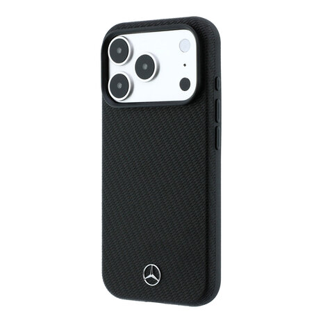 Mercedes-Benz Mercedes-Benz iPhone 18 Pro Max Back-Cover hul - HC Magsafe PU Leather Semi Wrap Wood Effect - Schwarz Mercedes-Benz Mercedes-Benz iPhone 18 Pro Max Back-Cover hul - HC Magsafe PU Leather Semi Wrap Wood Effect - Schwarz