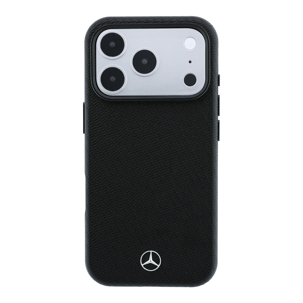 Mercedes-Benz Mercedes-Benz iPhone 18 Pro Max Back-Cover hul - HC Magsafe PU Leather Semi Wrap Wood Effect - Schwarz Mercedes-Benz Mercedes-Benz iPhone 18 Pro Max Back-Cover hul - HC Magsafe PU Leather Semi Wrap Wood Effect - Schwarz