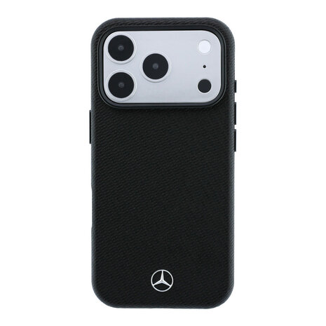 Mercedes-Benz Mercedes-Benz iPhone 18 Pro Max Back-Cover hul - HC Magsafe PU Leather Semi Wrap Wood Effect - Schwarz Mercedes-Benz Mercedes-Benz iPhone 18 Pro Max Back-Cover hul - HC Magsafe PU Leather Semi Wrap Wood Effect - Schwarz