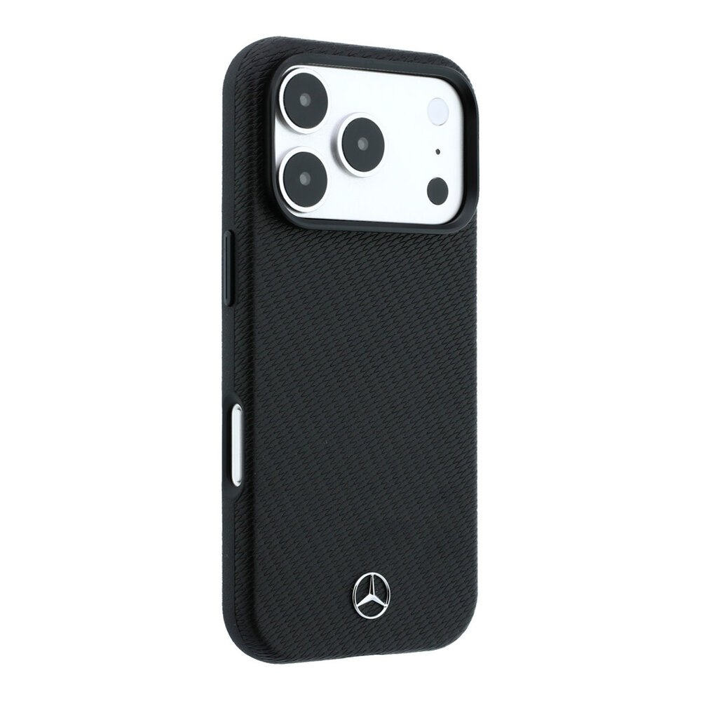 Mercedes-Benz Mercedes-Benz iPhone 18 Pro Max Back-Cover hul - HC Magsafe PU Leather Semi Wrap Wood Effect - Schwarz Mercedes-Benz Mercedes-Benz iPhone 18 Pro Max Back-Cover hul - HC Magsafe PU Leather Semi Wrap Wood Effect - Schwarz