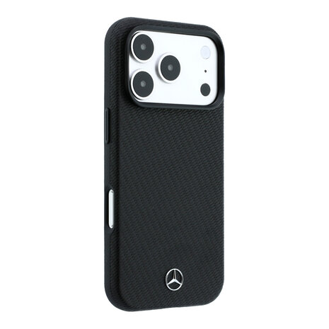 Mercedes-Benz Mercedes-Benz iPhone 18 Pro Max Back-Cover hul - HC Magsafe PU Leather Semi Wrap Wood Effect - Schwarz Mercedes-Benz Mercedes-Benz iPhone 18 Pro Max Back-Cover hul - HC Magsafe PU Leather Semi Wrap Wood Effect - Schwarz