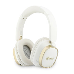Guess Écouteurs - BT Headphones Enc Rectangle Metal Script - Blanc
