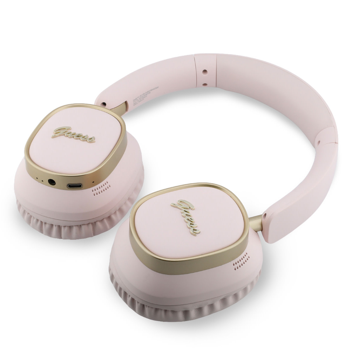 Guess Guess Koptelefoons - BT Headphones Enc Rectangle Metal Script - Roze, foto 2 van 6