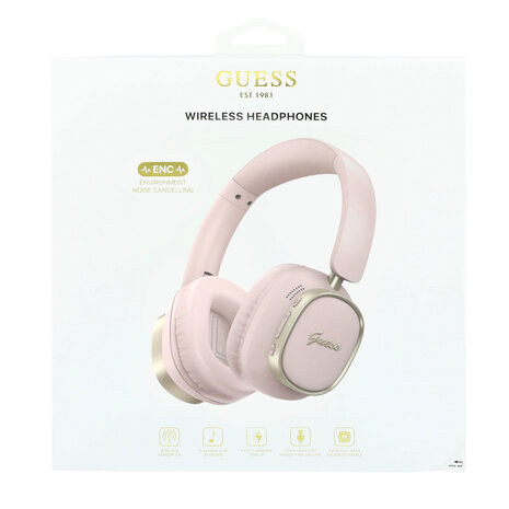 Guess Guess Écouteurs - BT Headphones Enc Rectangle Metal Script - Rose Guess Guess Écouteurs - BT Headphones Enc Rectangle Metal Script - Rose