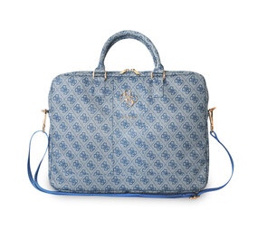 Guess Guess Laptoptas - Computer Bag PU 4G Big Logo Blue 15 Inch - Blauw