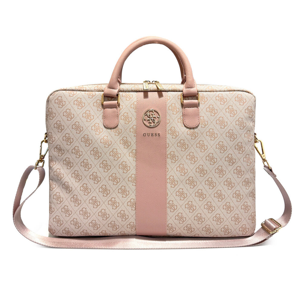 Guess Guess Laptoptasche - Computer Bag 4G PU Round 4G & Classic Logos Stripe Pink 16 Inch - Rosa Guess Guess Laptoptasche - Computer Bag 4G PU Round 4G & Classic Logos Stripe Pink 16 Inch - Rosa