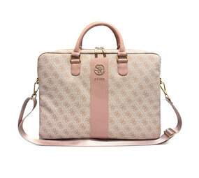 Guess Guess Laptoptasche - Computer Bag 4G PU Round 4G & Classic Logos Stripe Pink 16 Inch - Rosa Guess Guess Laptoptasche - Computer Bag 4G PU Round 4G & Classic Logos Stripe Pink 16 Inch - Rosa