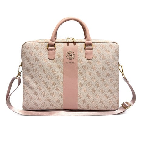 Guess Guess Sac pour ordinateur portable - Computer Bag 4G PU Round 4G & Classic Logos Stripe Pink 16 Inch - Rose Guess Guess Sac pour ordinateur portable - Computer Bag 4G PU Round 4G & Classic Logos Stripe Pink 16 Inch - Rose