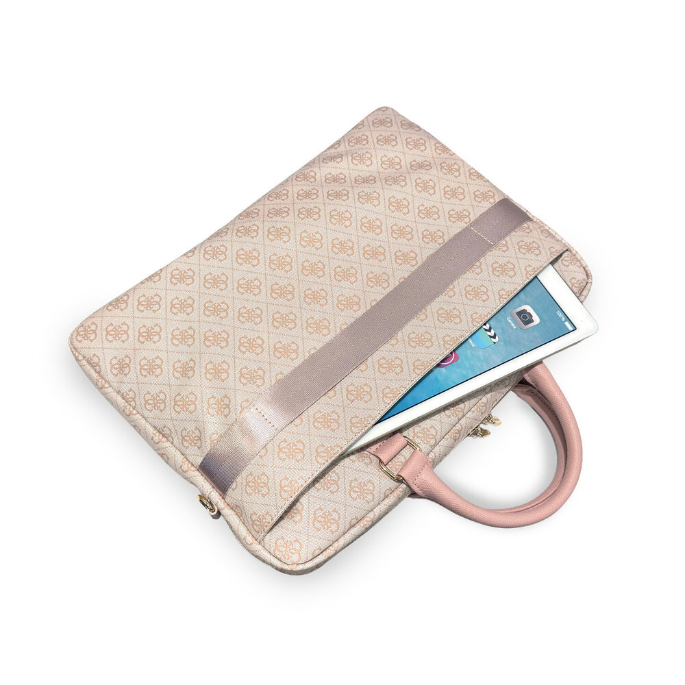 Guess Guess Laptoptasche - Computer Bag 4G PU Round 4G & Classic Logos Stripe Pink 16 Inch - Rosa Guess Guess Laptoptasche - Computer Bag 4G PU Round 4G & Classic Logos Stripe Pink 16 Inch - Rosa