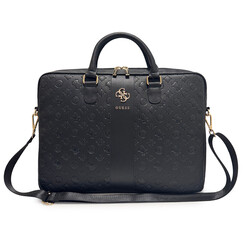 Guess Laptoptasche - Computer Bag Peony PU 4G & Classic Logos Stripe 16 Inch - Schwarz