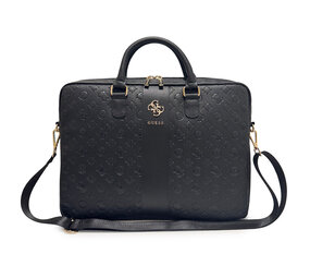 Guess Guess Laptop bag - Computer Bag Peony PU 4G & Classic Logos Stripe 16 Inch - Black Guess Guess Laptop bag - Computer Bag Peony PU 4G & Classic Logos Stripe 16 Inch - Black