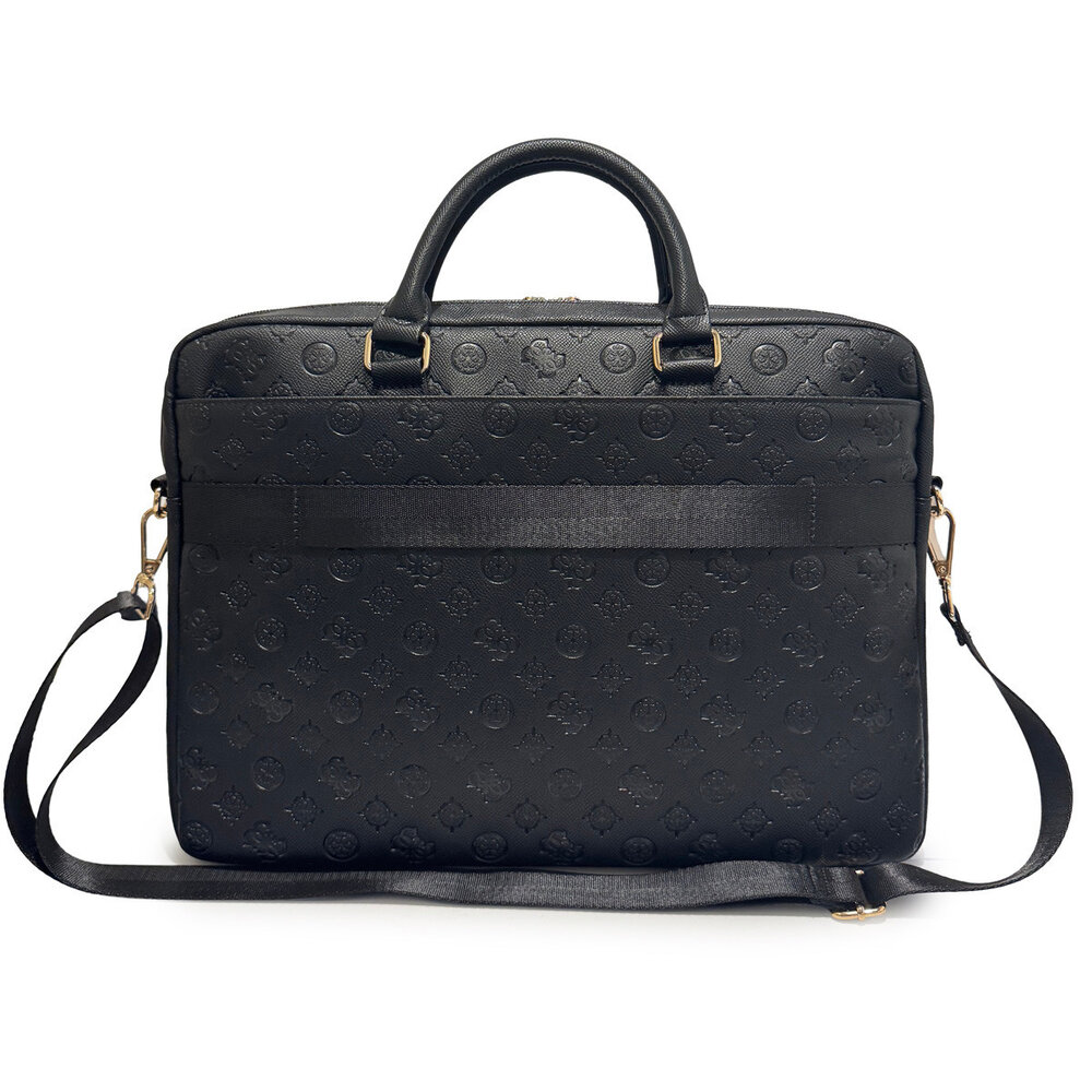 Guess Guess Laptop bag - Computer Bag Peony PU 4G & Classic Logos Stripe 16 Inch - Black