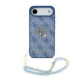 Guess Guess iPhone 17 Air Back cover case - HC 4G PU With Strap 4G Classic Logo Air - Blue Guess Guess iPhone 17 Air Back cover case - HC 4G PU With Strap 4G Classic Logo Air - Blue