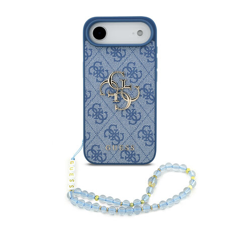 Guess Guess iPhone 17 Air Back cover case - HC 4G PU With Strap 4G Classic Logo Air - Blue Guess Guess iPhone 17 Air Back cover case - HC 4G PU With Strap 4G Classic Logo Air - Blue