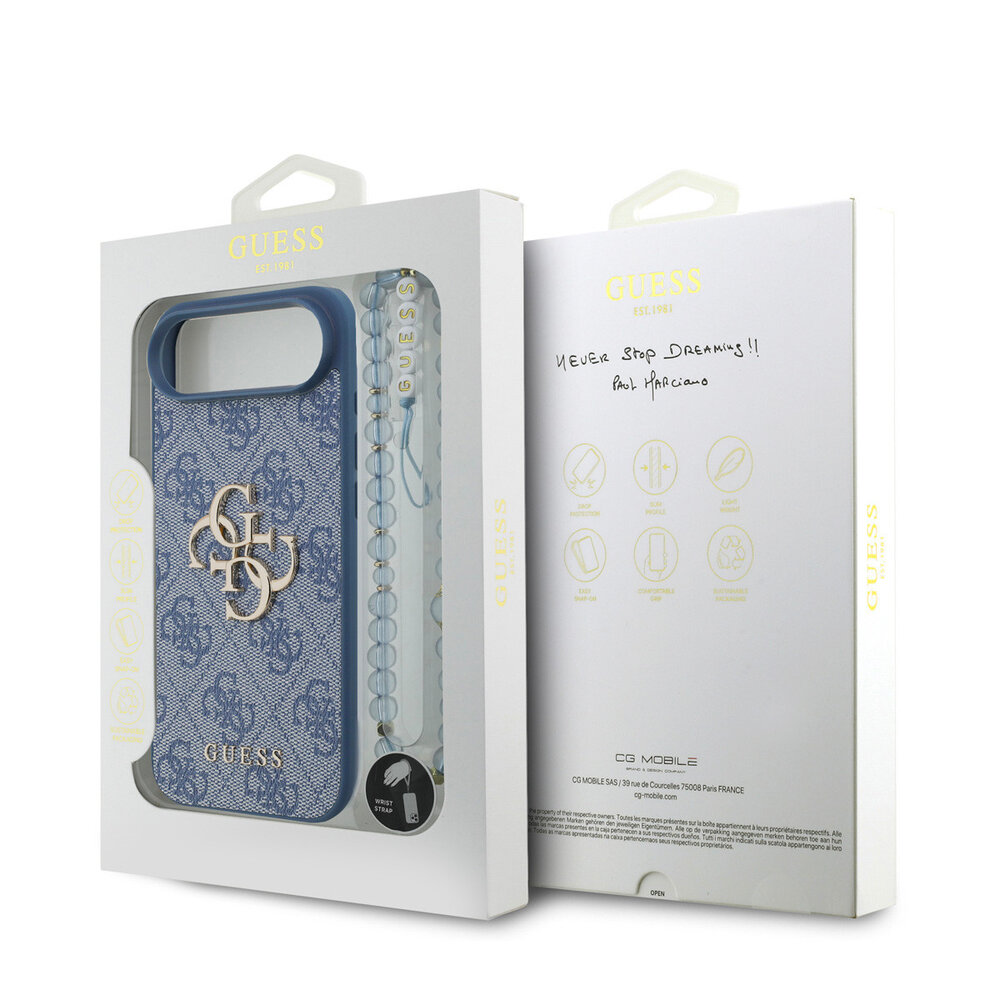 Guess Guess iPhone 17 Air Back-Cover hul - HC 4G PU With Strap 4G Classic Logo Air - Blau