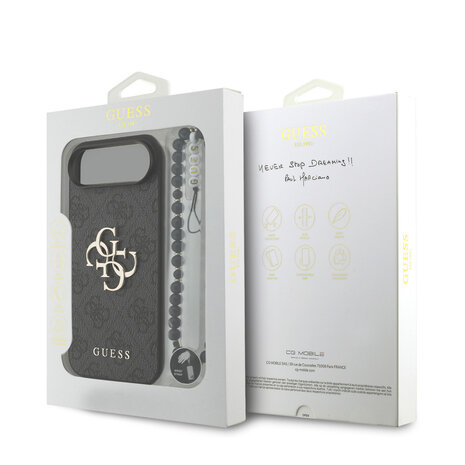 Guess Guess iPhone 17 Air Back-Cover hul - HC 4G PU With Strap 4G Classic Logo Air - Schwarz