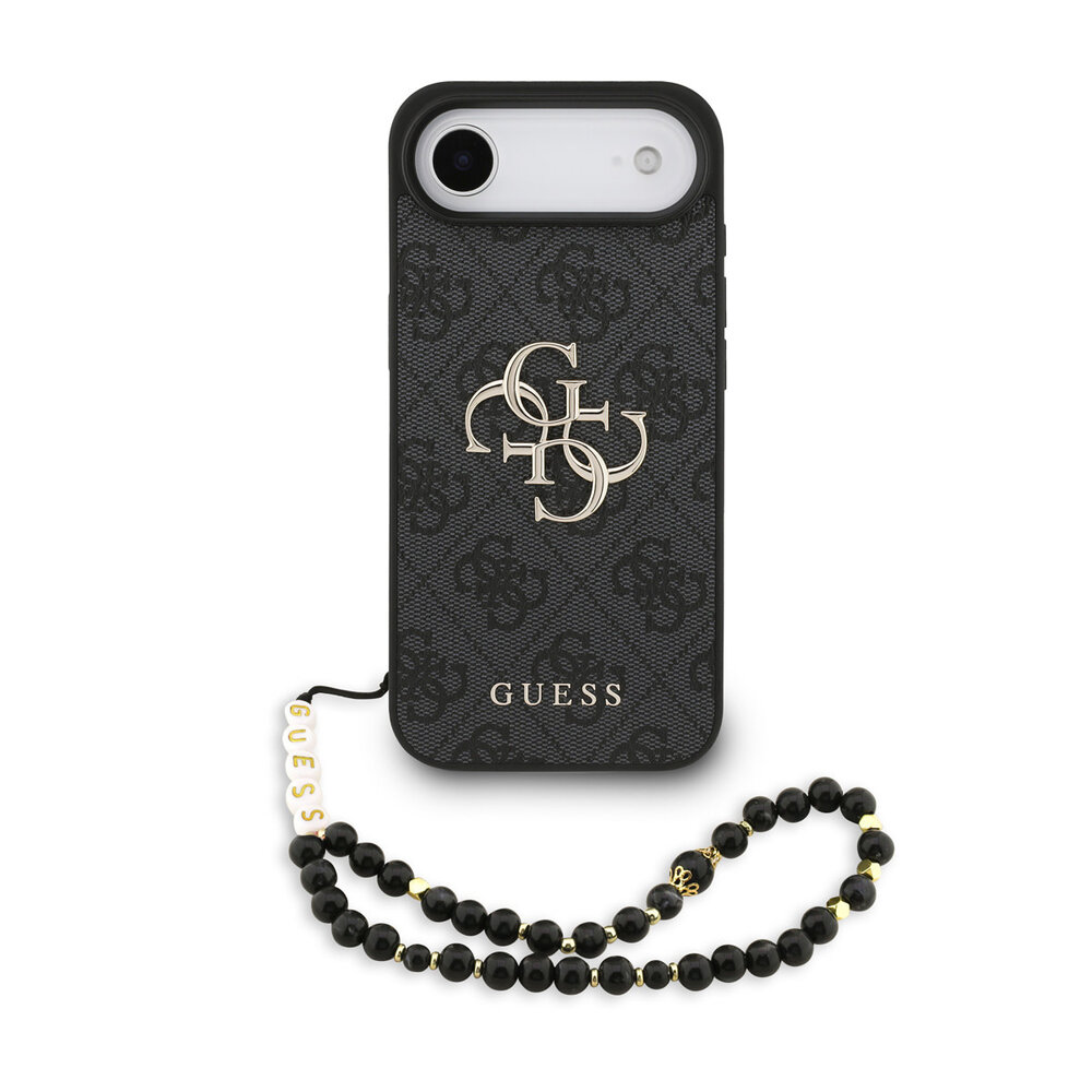 Guess Guess iPhone 17 Air Back cover coque - HC 4G PU With Strap 4G Classic Logo Air - Noir