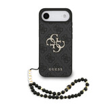 Guess Guess iPhone 17 Air Back cover case - HC 4G PU With Strap 4G Classic Logo Air - Black Guess Guess iPhone 17 Air Back cover case - HC 4G PU With Strap 4G Classic Logo Air - Black