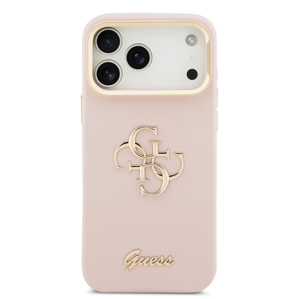 Guess Guess iPhone 17 Pro Max Backcover hoesje - HC Grained PU Big 4G & Stand Camera - Roze, foto 2 van 6
