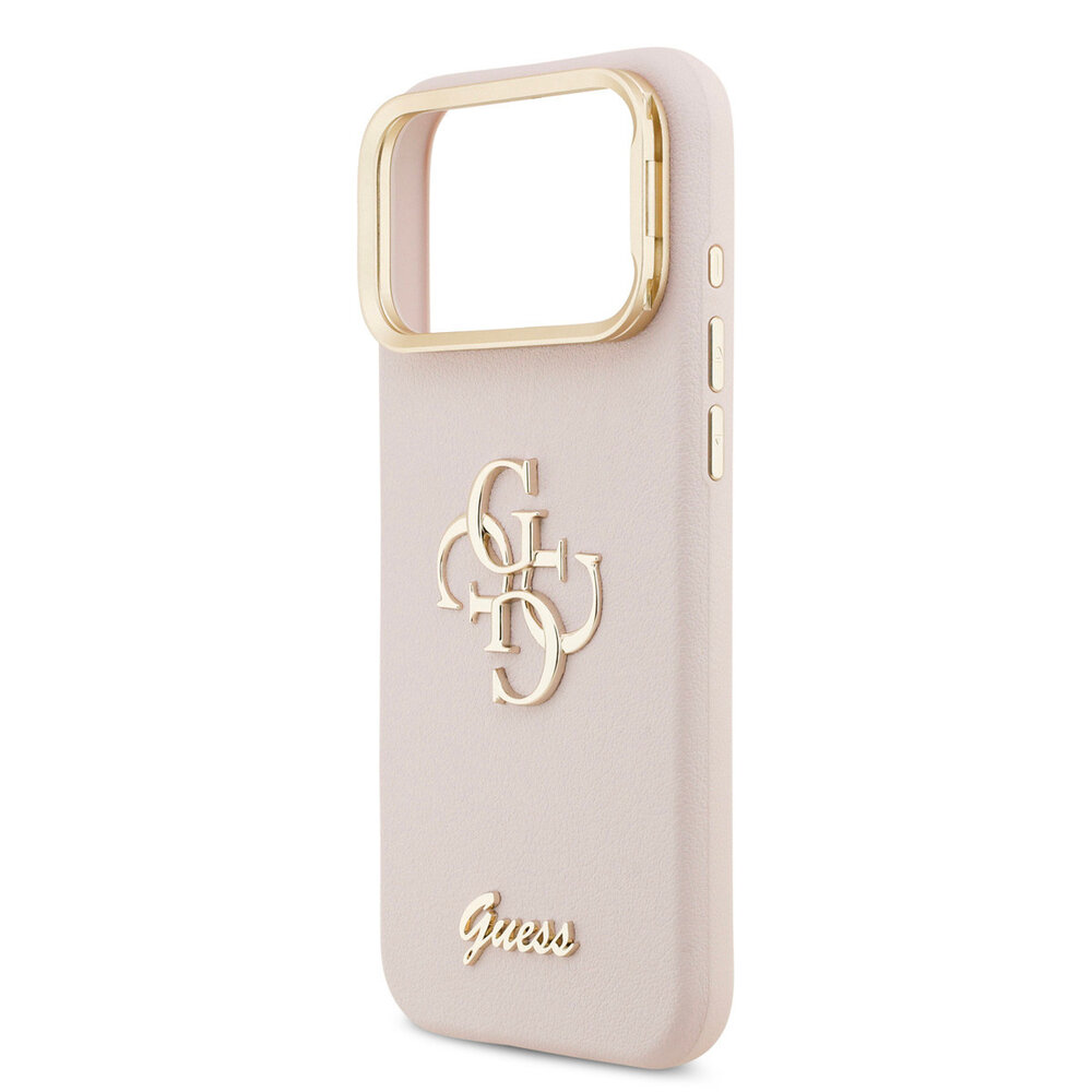 Guess Guess iPhone 17 Pro Max Back cover coque - HC Grained PU Big 4G & Stand Camera - Rose Guess Guess iPhone 17 Pro Max Back cover coque - HC Grained PU Big 4G & Stand Camera - Rose