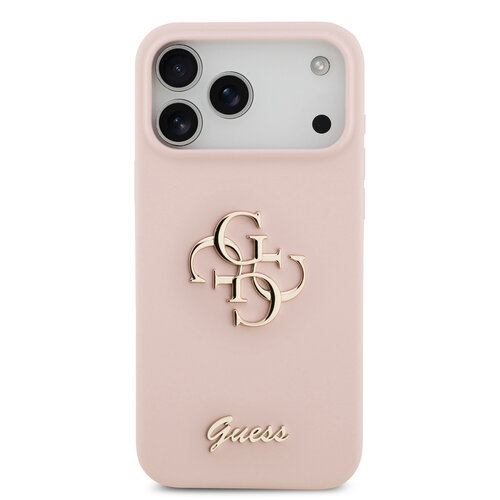 Guess Guess iPhone 17 Pro Max/iPhone 18 Pro Max Hartschalenhülle Silikon großes 4G-Schriftlogo - Rosa
