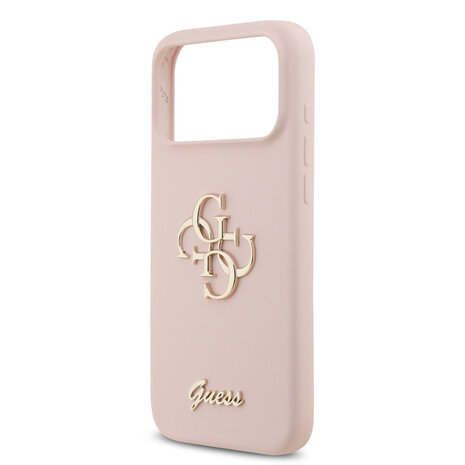Guess Guess iPhone 17 Pro Max Backcover hoesje - HC Silicone With Big 4G Script - Roze Guess Guess iPhone 17 Pro Max Backcover hoesje - HC Silicone With Big 4G Script - Roze