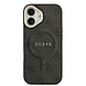 Guess Guess iPhone 16 Back cover case - HC Magsafe 4G PU With Classic - Black Guess Guess iPhone 16 Back cover case - HC Magsafe 4G PU With Classic - Black