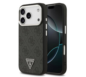 Guess Guess iPhone 17 Pro Back cover case - HC Magsafe 4G PU With Triangle Logo SL - Black Guess Guess iPhone 17 Pro Back cover case - HC Magsafe 4G PU With Triangle Logo SL - Black
